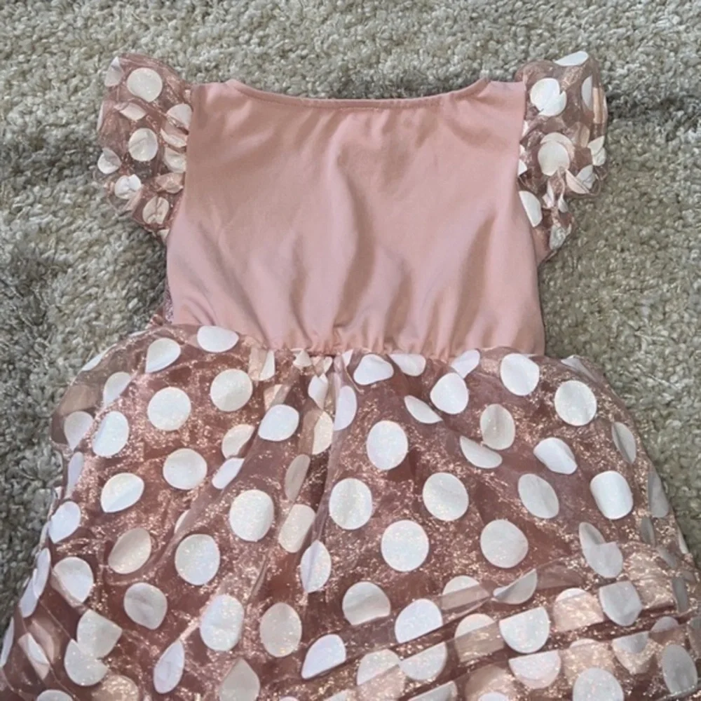 Disney Minnie Mouse Deluxe Rose Gold Halloween Costume Dress XS 3T-4T - Picture 8 of 9
